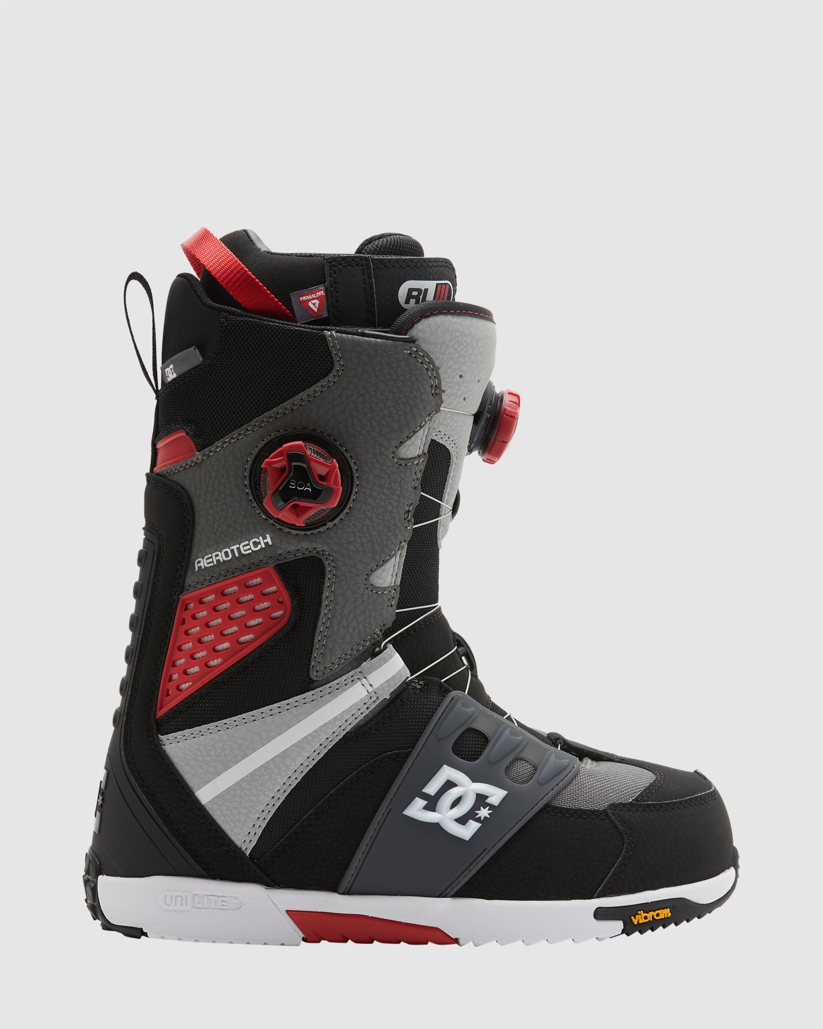 Mens Phantom BOA Snowboard Boots BLACK GREY RED 7